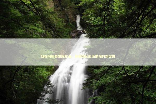 疑在阿勒泰发现石油，新疆地区能源勘探的新突破