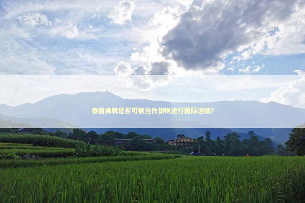 泰国佛牌是否可被当作货物进行国际运输？