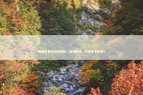 情降法事成功率揭秘，爱情魔法，究竟有多神奇？