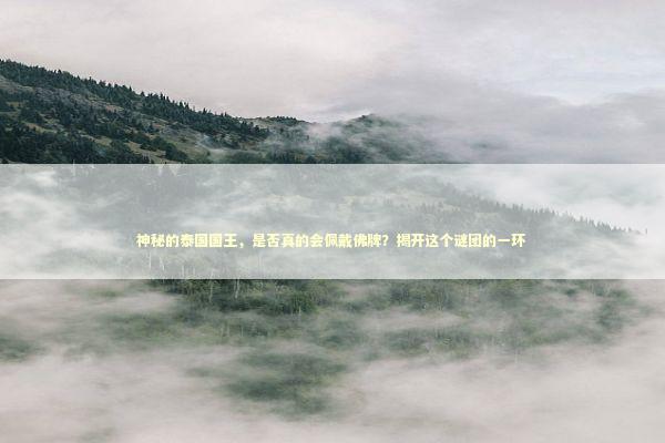 神秘的泰国国王，是否真的会佩戴佛牌？揭开这个谜团的一环