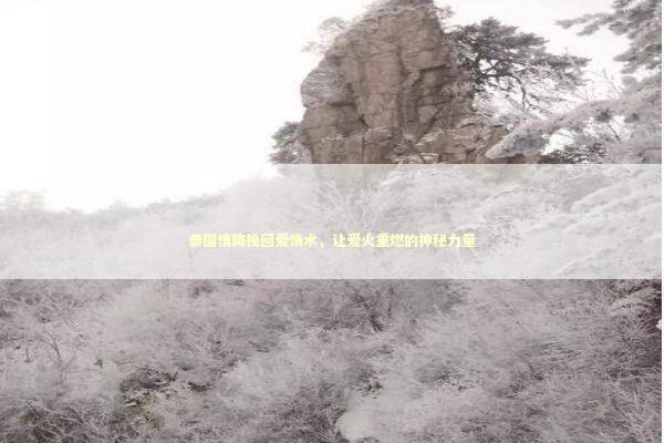 泰国情降挽回爱情术，让爱火重燃的神秘力量